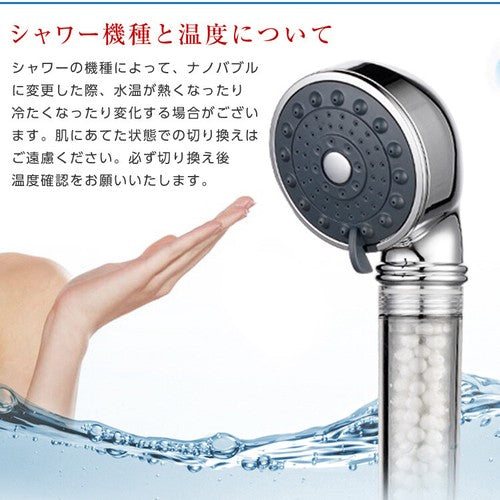 ナノバブル シャワーヘッド 多機能 美容 節水 塩素除去 ハンディーミスト マイクロナノバブル